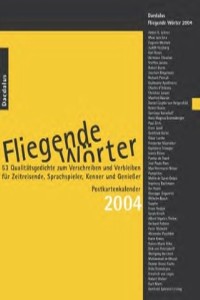 Rezension Lettern.de: Gliegende Wörter - Postkartenkalender 2004